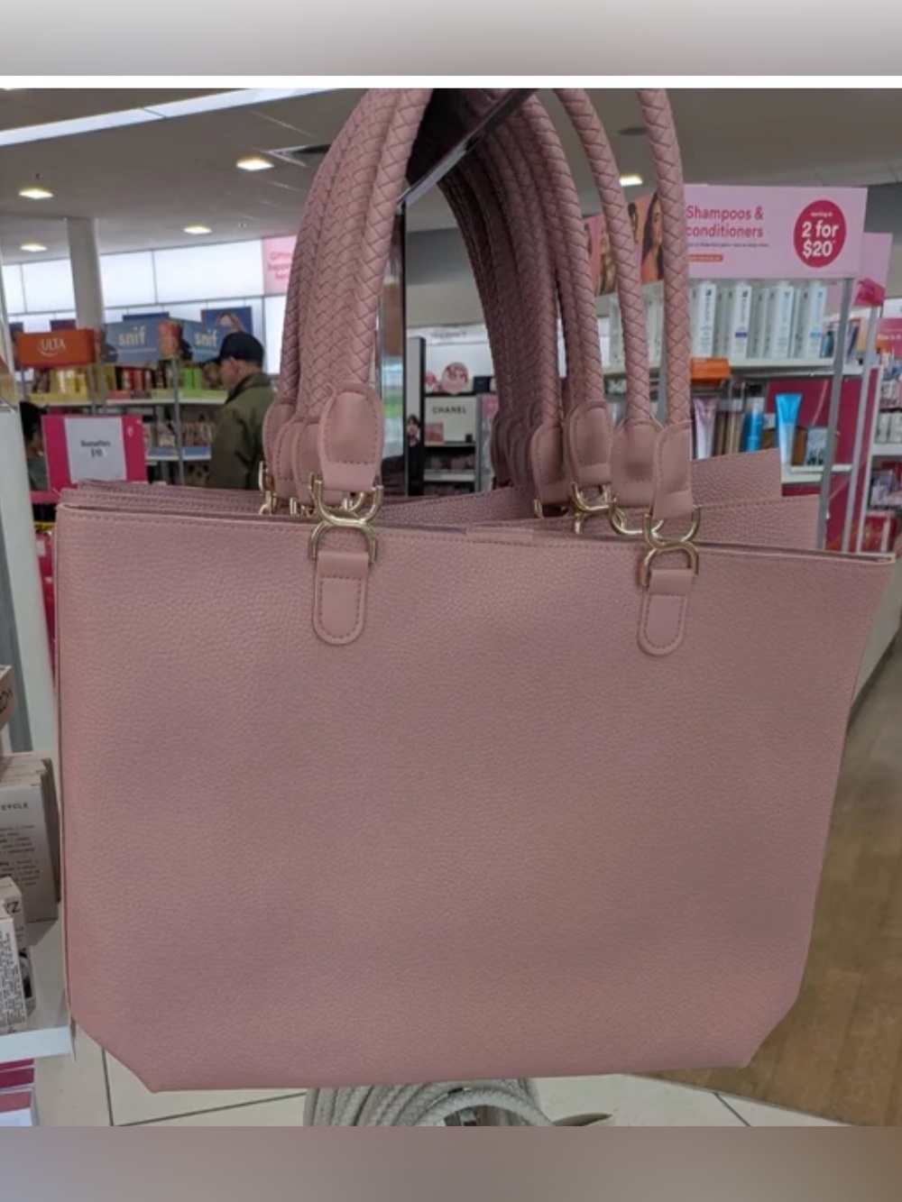 Ulta Tote Bag in Dusty Pink